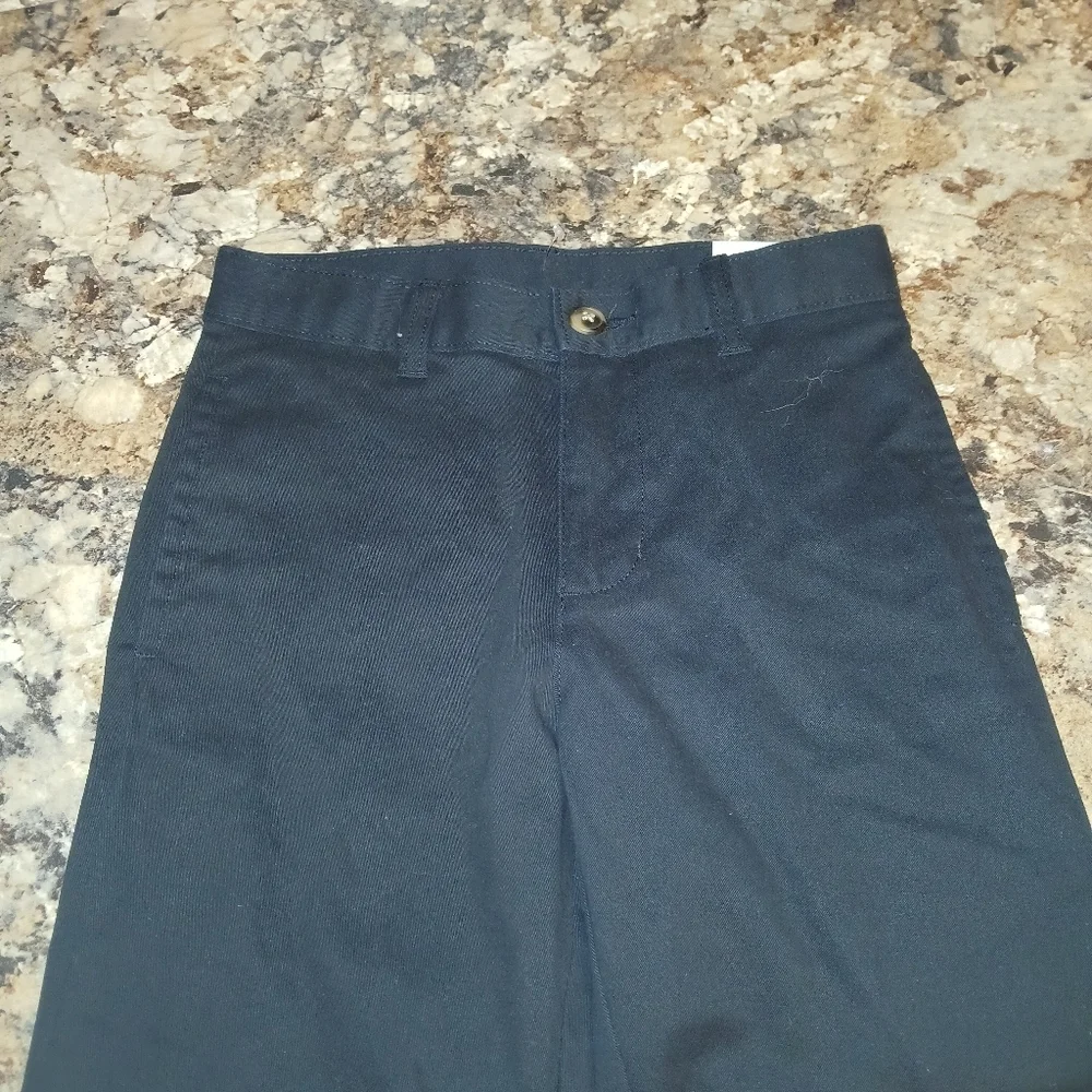 Girls Black Pants WonderNation Straight Leg Size 10 Uniform Approved New W Tag